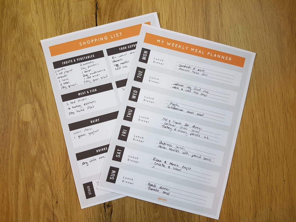free to download weekly meal planner templates