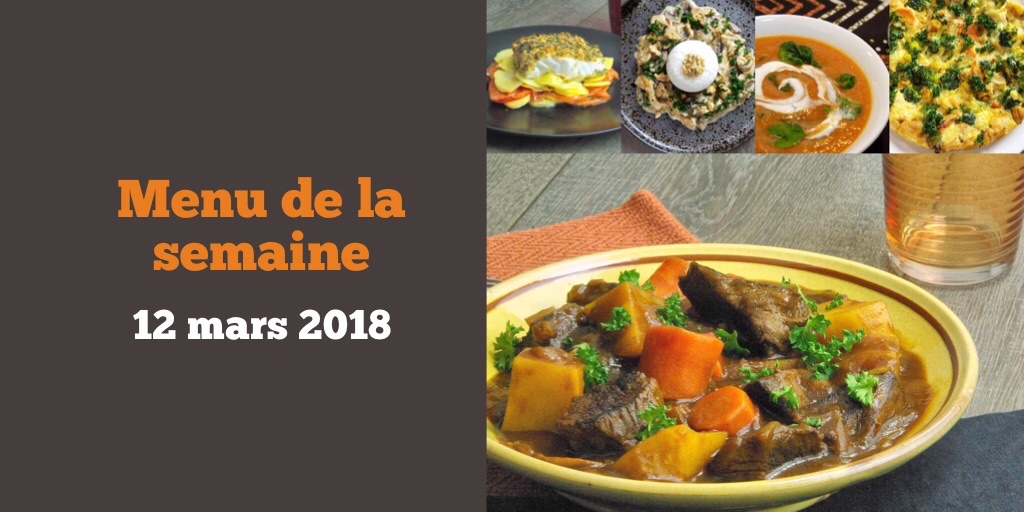 Menu de la semaine