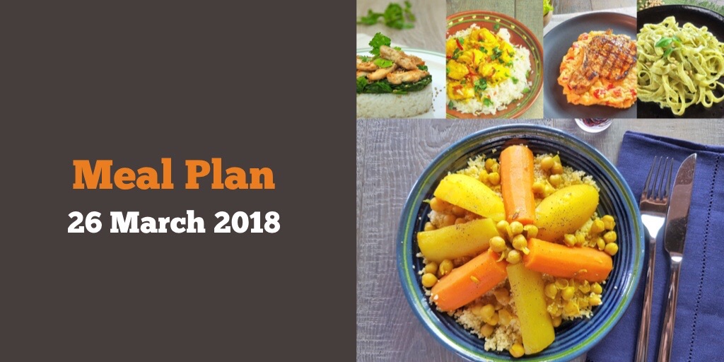 Meal plan 26 March 2018