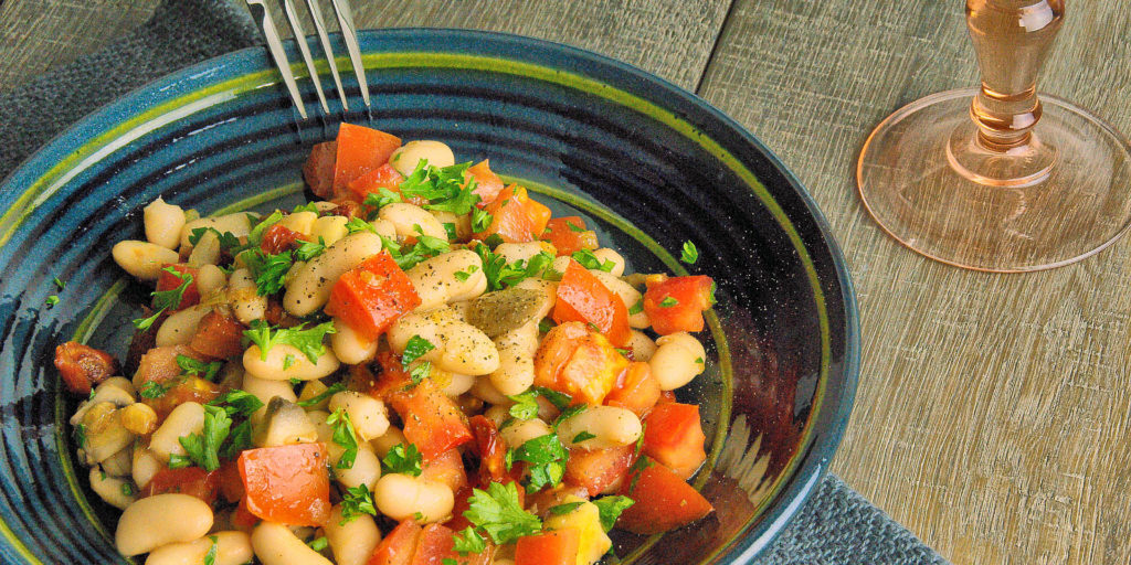 Salade Toscane Haricots Blancs Cannellini Beans Toscan Salad