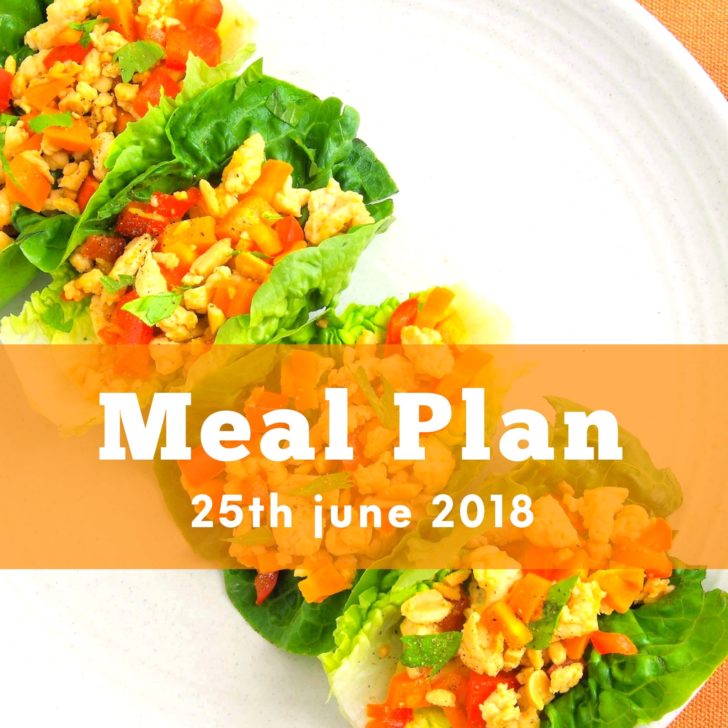 Meal Plan 25th June 2018
