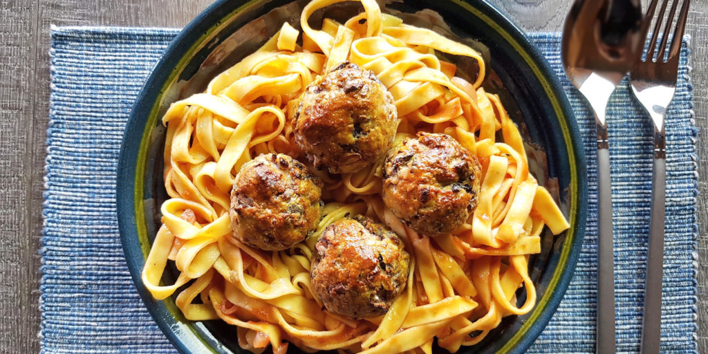 Tagliatelle Boulettes Haricots Rouges Tagliatelle Red Bean Croquettes