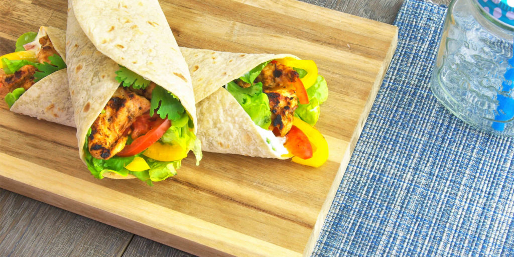 Wrap Dinde Cajun Fromage Frais Légumes Cajun Turkey Wrap Fromage Frais Vegetables