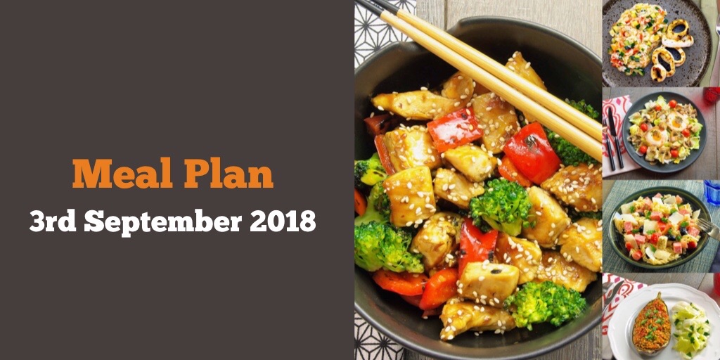 Meal Plan 3rd September 2018