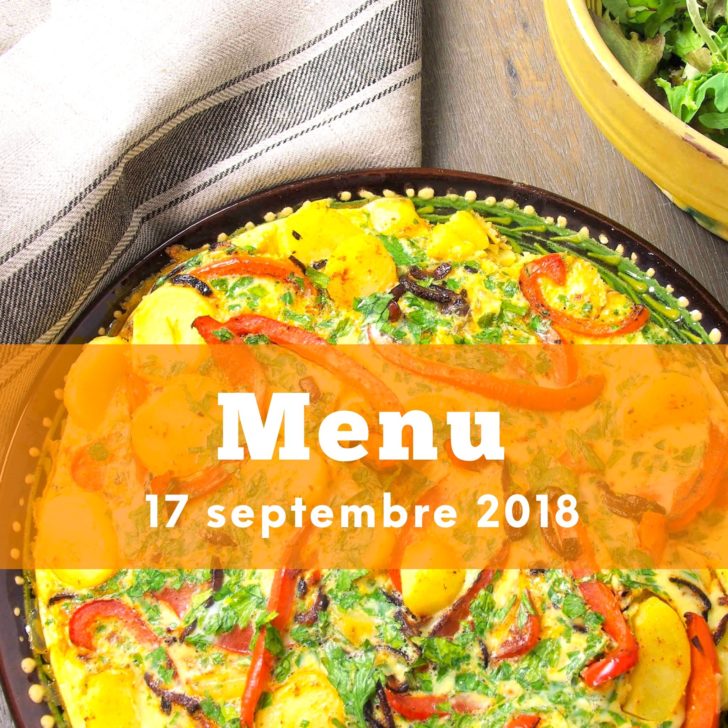Menu 17 septembre 2018