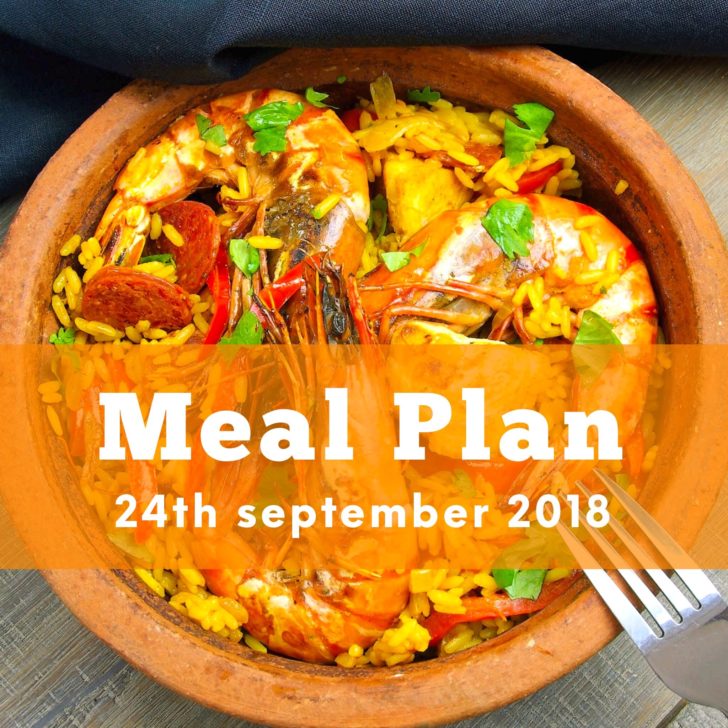 Meal Plan 24th september 2018