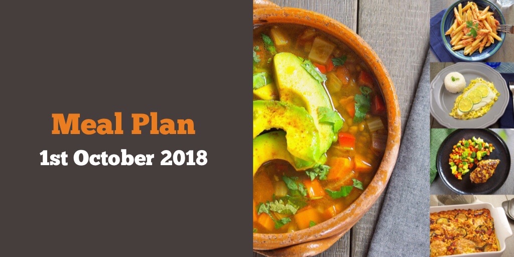 Meal Plan 1st October 2018