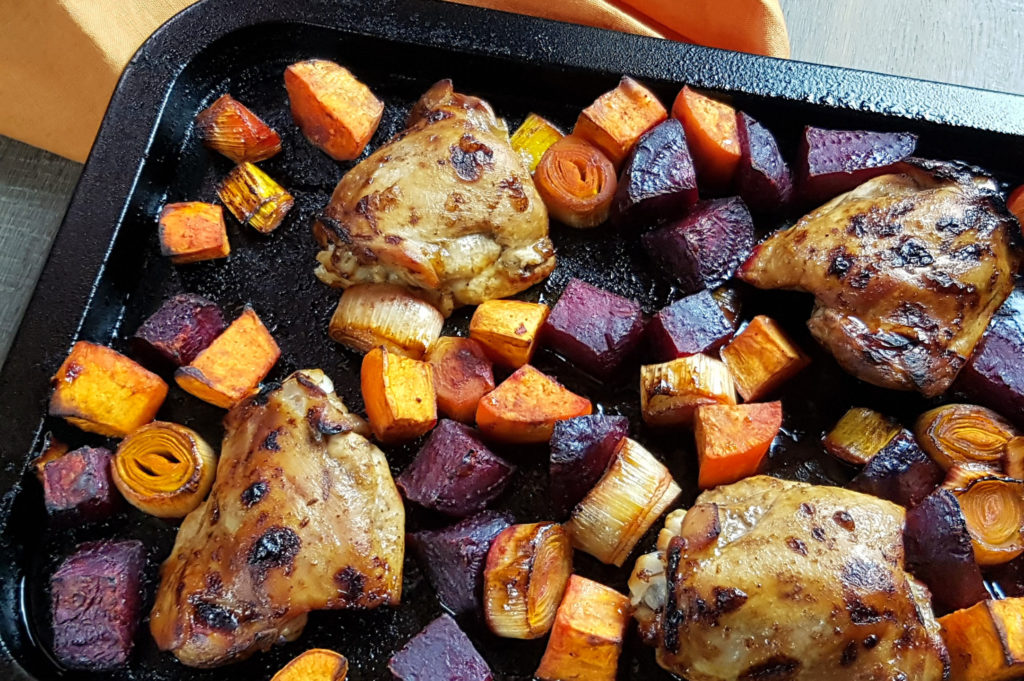 Poulet Vin Blanc Légumes Caramélisés White Wine Chicken Caramelized Vegetables