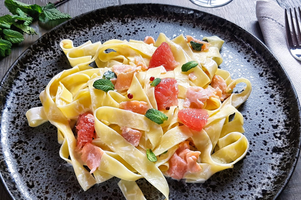 Tagliatelles Saumon Pamplemousse Rose Salmon Pink Grapefruit Tagliatelle