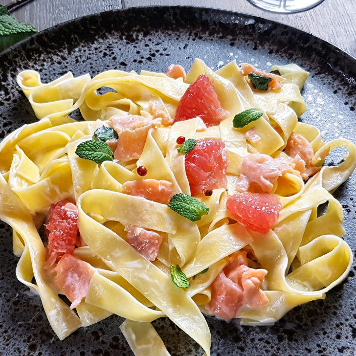 Tagliatelles Saumon Pamplemousse Rose Salmon Pink Grapefruit Tagliatelle
